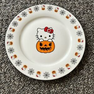 Sanrio Hello Kitty Pumpkin Boo Ceramic Dinner Plate NWOT
